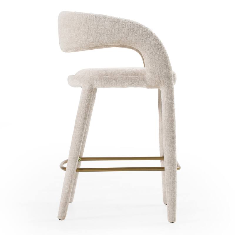 Modrest Faerron Modern Light Grey Fabric Counter Chair