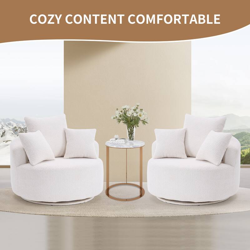 Single Seat Full Sponge Compression Swivel Chair Single Sofa