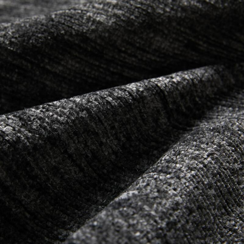 Tufted Chenille Sectional Sofa with Pull-out Bed, Flip-up Table Panel, Reading Lamp, Charging Ports, Storage Ottoman, 6 Pillows