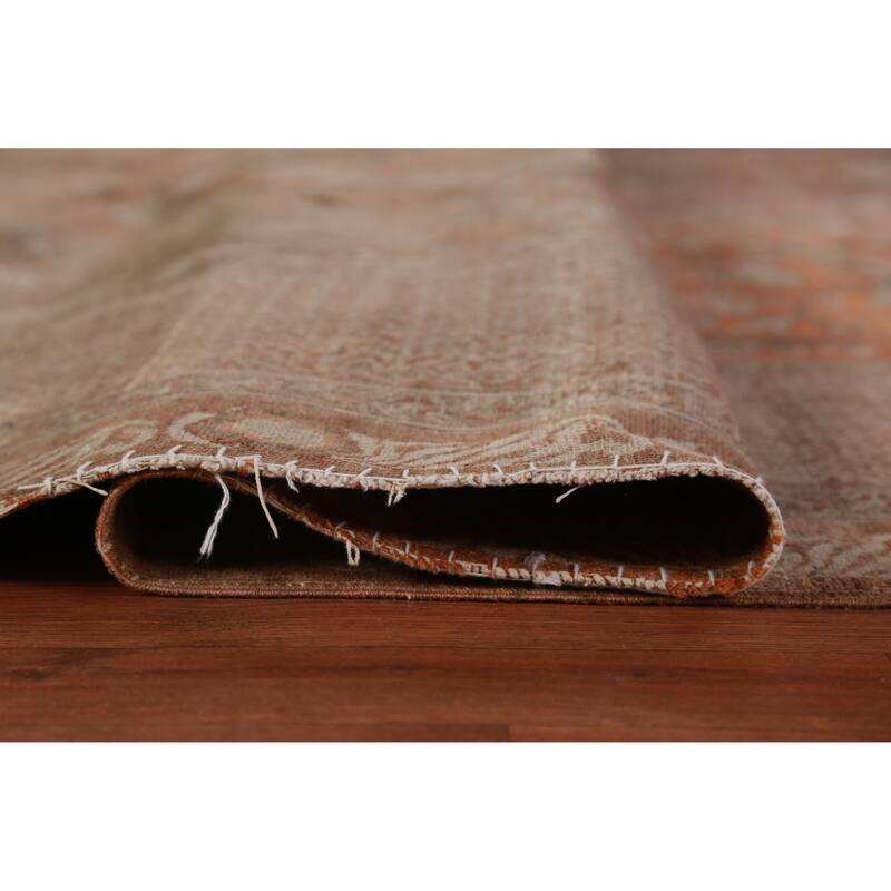 Hand Knotted Oriental 100% Wool Carpet Traditional Floral Oranges & Rust Tabriz Area Rug - 15' 2'' X 10' 8''