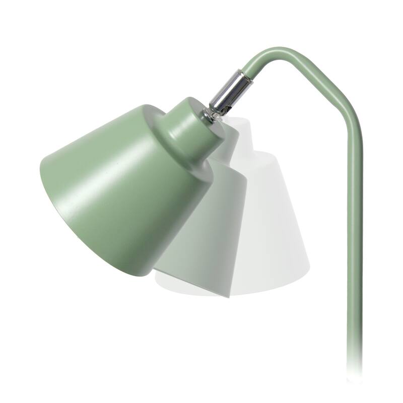 Angled Arm Desk Lamp with Adjustable Cone Shade - 16" - Sage Green