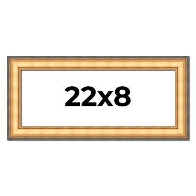 22x8 Frame Gold Plein Aire Solid Wood Picture Frame Width 2 Inches |