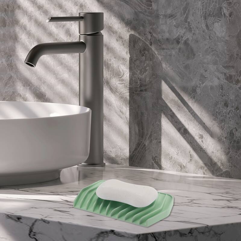 Waterproof Waterfall Soap Holder for Bathroom 1 Pc - Green - 6.1"x3.54"x0.59"