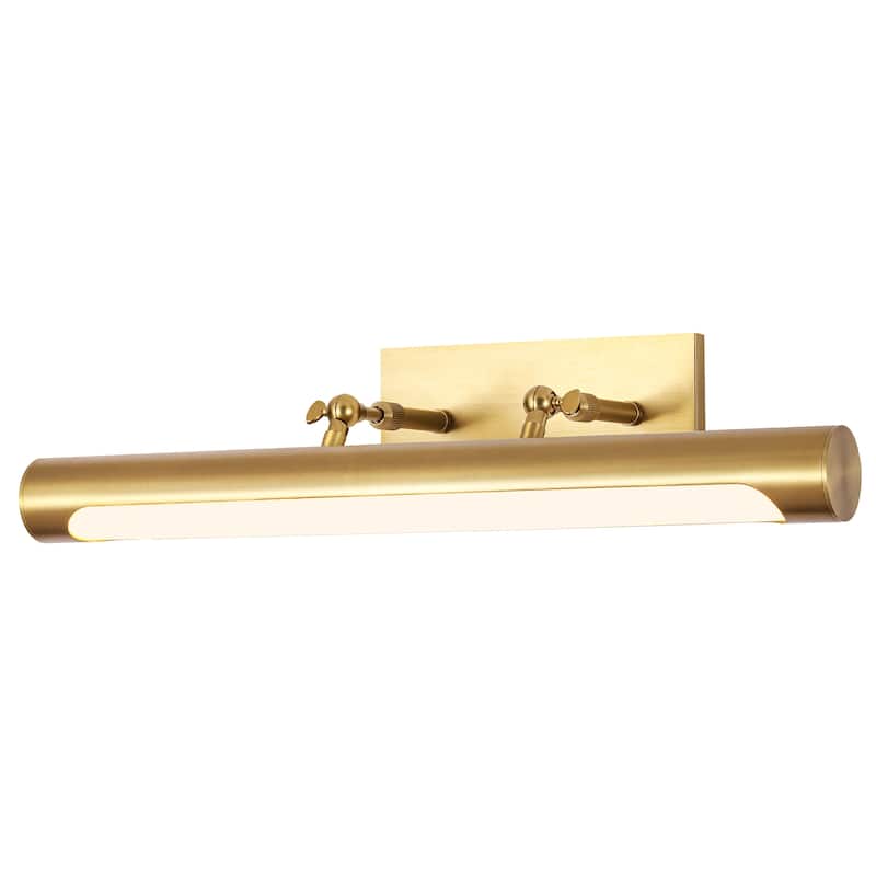 23.6" 1-Light Modern Gold/Black Adjustable Cylinder Wall Mounted LED Picture Light/Vanity Light for Bathroom, Bedroom