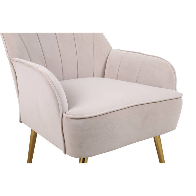 Modern Velvet Easy Assemble Sherpa Armchair for Living Room,Bedroom