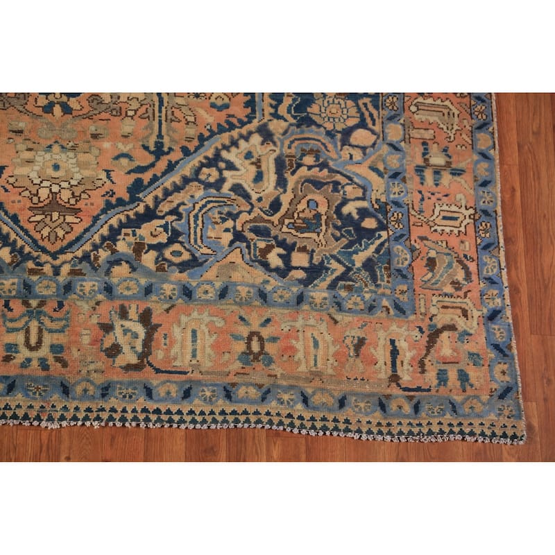 Orange Bakhtiari Persian Area Rug Hand-Knotted Wool Carpet - 6'8"x 9'9"