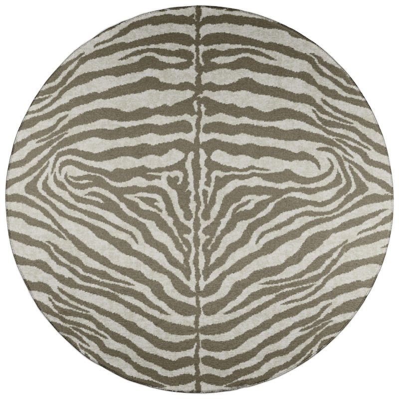 Addison Indoor/ Outdoor Safari Zebra Animal Print Washable Area Rug
