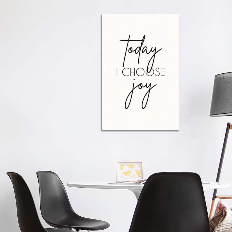 iCanvas "Today I Choose Joy" by Nicole Basque Canvas Print - 40x26x1.5