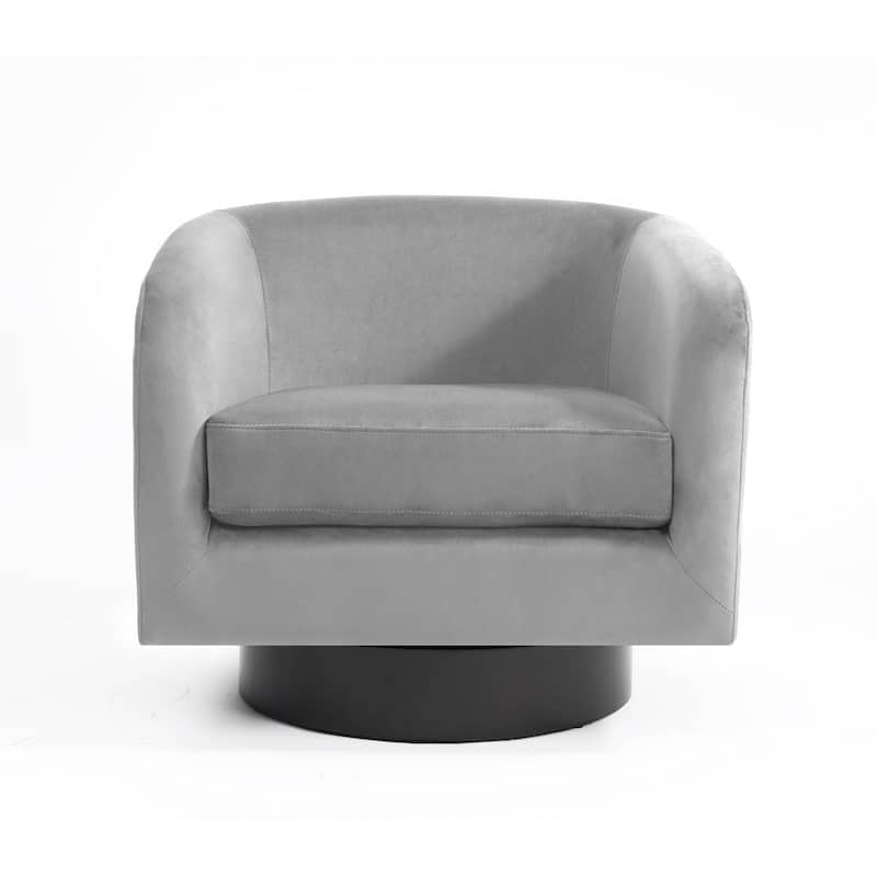 UIXE 360° Swivel Barrel Accent Chair Velvet Armchair For Living Room