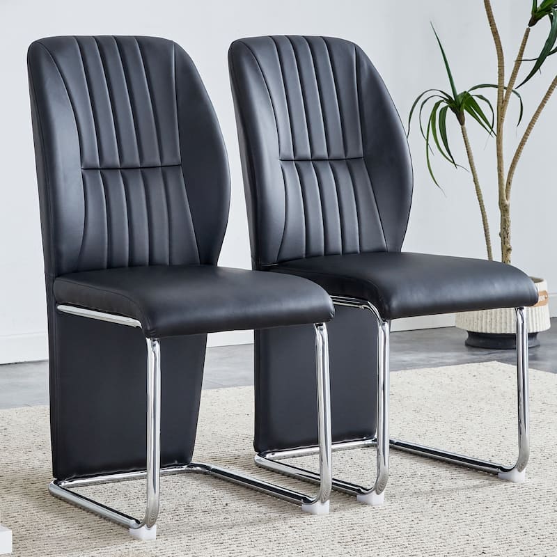 Set Of 4 Dining Chairs High Backrest