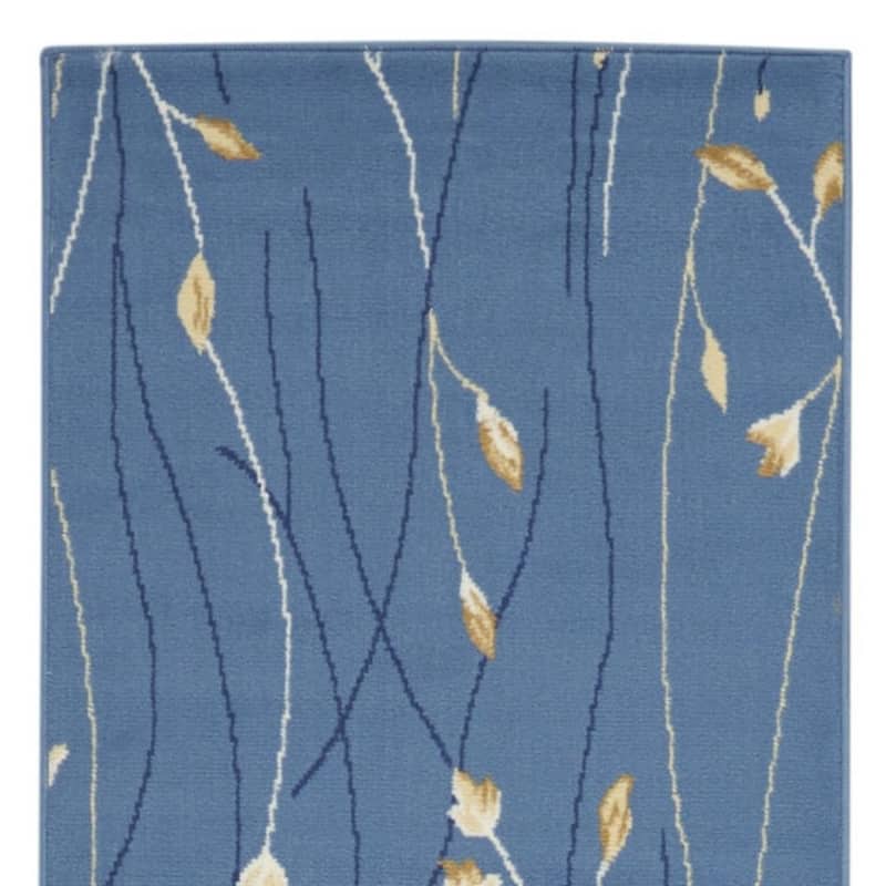 HomeRoots Floral Contemporary Runner Area Rug - 120.00 in. x 27.00 in. x 0.50 in.