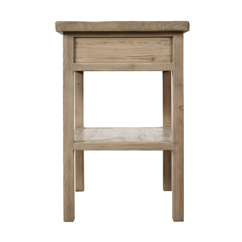 One Drawer Side Table Weathered Natural 28x20x30H