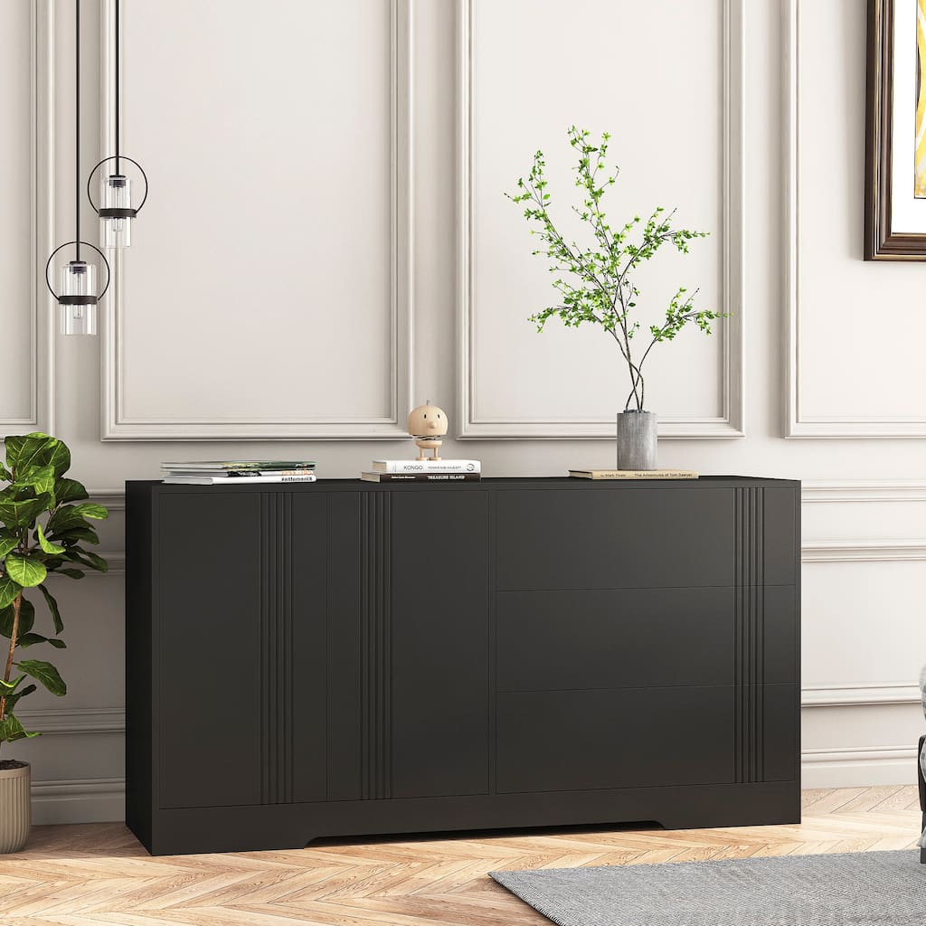 Black Accent Cabinet Wine Cabinet Base Cabinet Display Cabinet