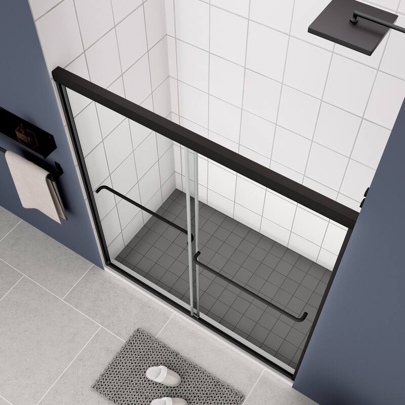 Framed Double Sliding Shower Doors with Stainless Steel Handle