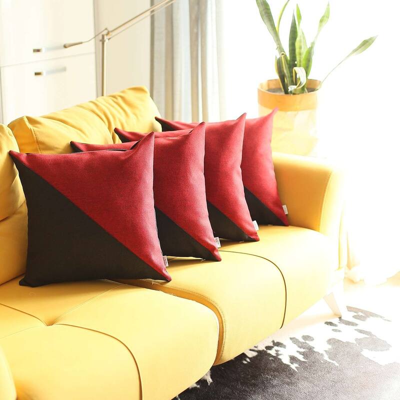 Set Of 4 Black And Red Diagonal Pillow Covers Bed Bath & Beyond