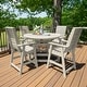 preview thumbnail 24 of 49, Weatherly 5-piece Outdoor Dining Set - 48" Round Table, Counter-height