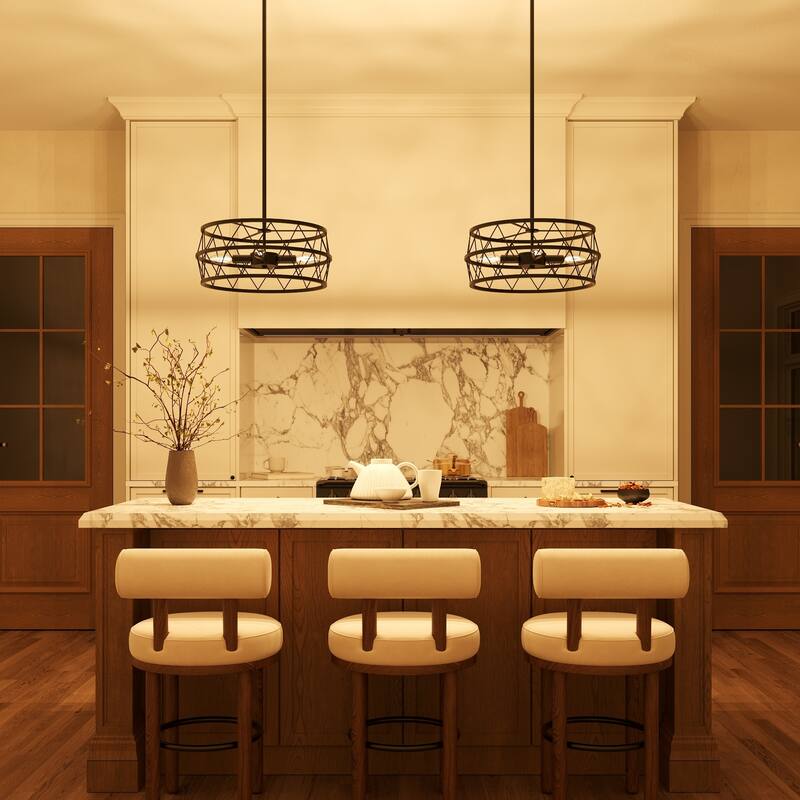 Acroma 5 - Light Dimmable Drum Chandelier