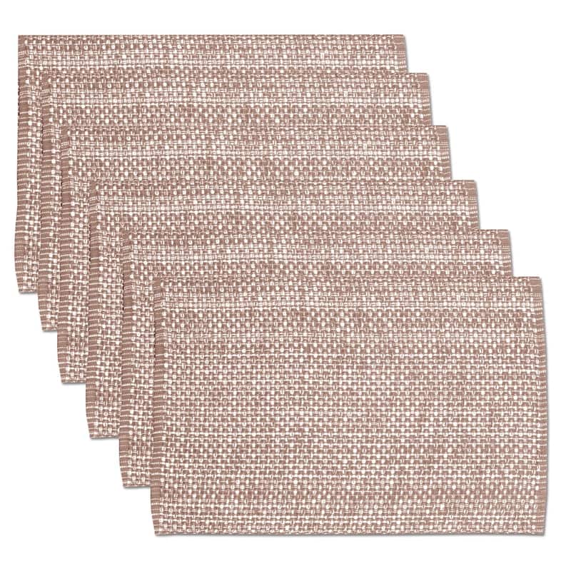 Sweet Home Collection Two Tone Cotton Woven 13x19 Placemats Taupe (Set of 2, 4, or 6)