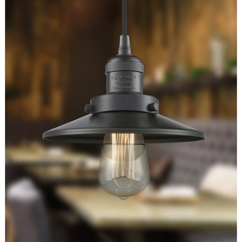 Innovations Lighting Railroad 8" Wide Mini Pendant - Cord Suspension