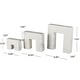 preview thumbnail 8 of 14, White or Black Marble Square Arch Abstract Decorative Sculpture with Varying Sizes (Set of 3)