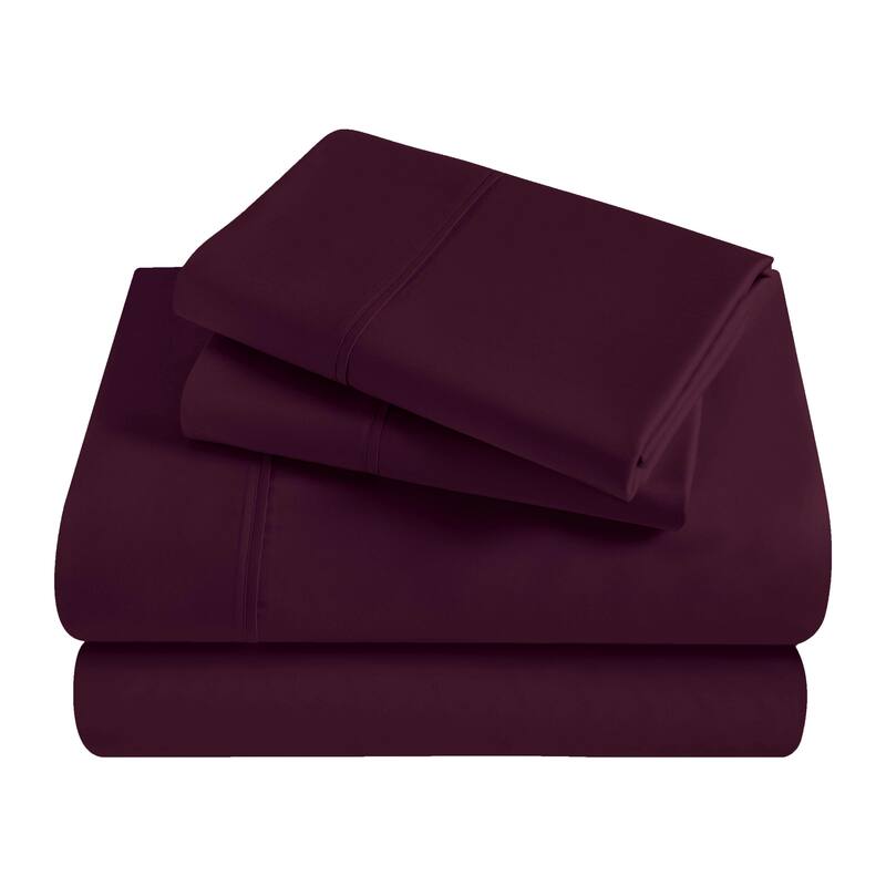 Superior Egyptian Cotton 300 Thread Count Solid Deep Pocket Sheet Set