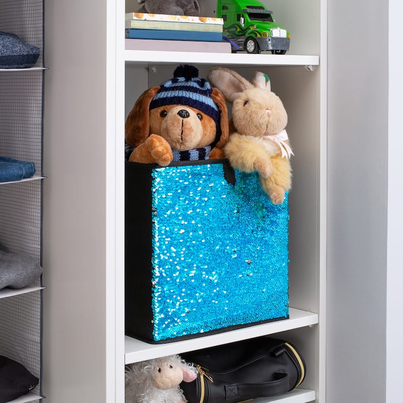 Organize It All Reversible Sequin Storage Cube