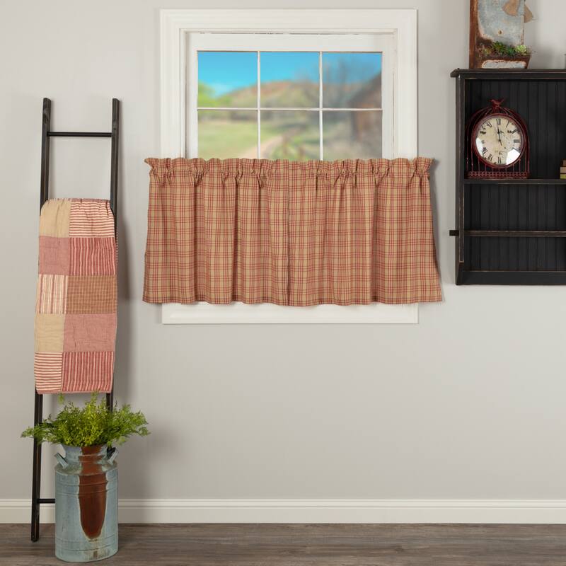 Sawyer Mill Plaid Tier Set - 24x36 - Country Red/Dark Tan