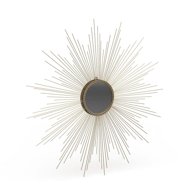 SAFAVIEH Marinda Braided Gold Sunburst 41-inch Decorative Mirror - 41" x 41" x 0.8"