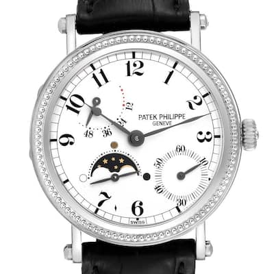 Patek Philippe Moonphase Men's Watch - White Gold - 35mm