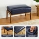preview thumbnail 24 of 50, Glitzhome 24.5"W Leatherette Accent Stool With Walnut Rubberwood Legs