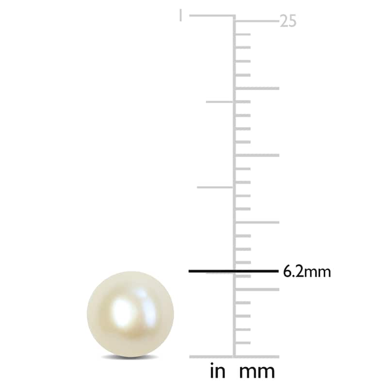 Miadora 6-6.5mm Cultured Freshwater Pearl Stud Earrings in Sterling Silver