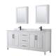 Option White / White Carrara Marble Top / Matte Black