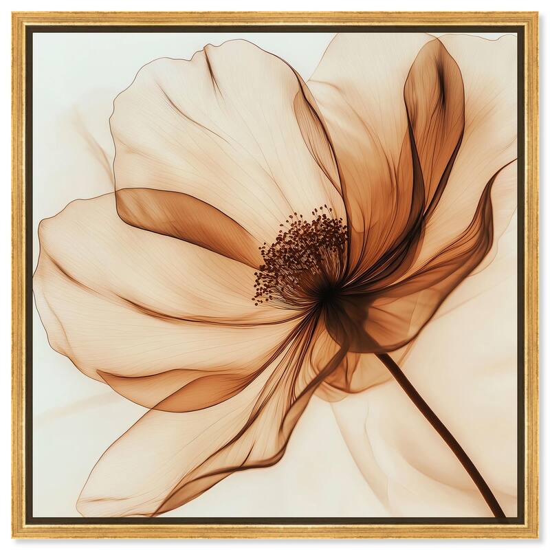 Fragile Elegance II Canvas by Art Remedy - Gold - 20" x 20"