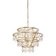 preview thumbnail 1 of 8, Varaluz Fleur 4-Light Chandelier - French Gold Gold, Natural