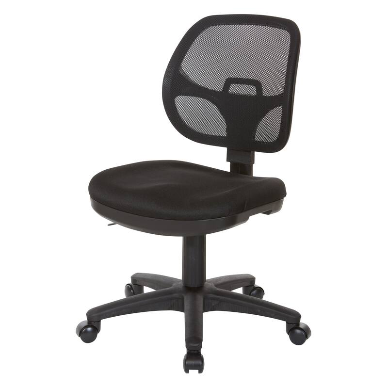 Office Star Mesh Screen Back Task Chair with Vinyl Seat