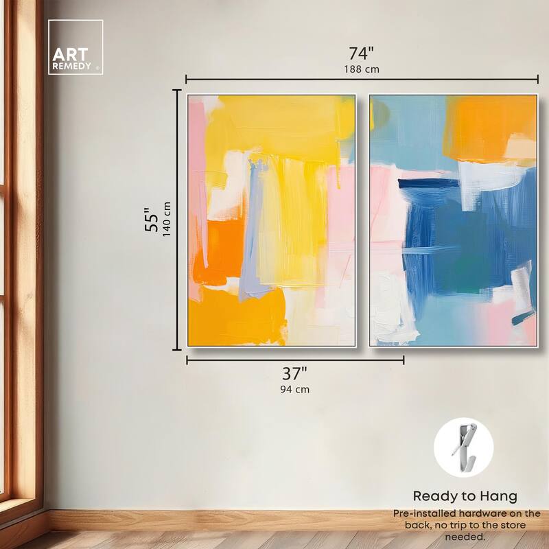 Skyward Radiance I Canvas Set of 2 by Art Remedy
