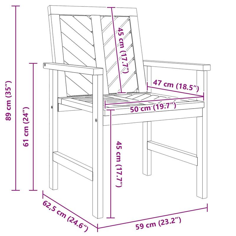 vidaXL 3/4/5 Piece Garden Lounge Set Solid Wood Acacia