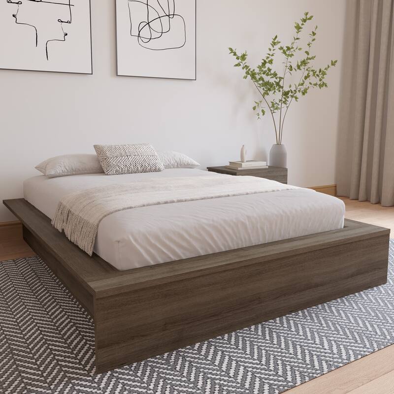 James Platform Bed - Grey - Full