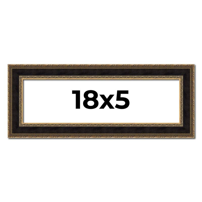 18x5 Frame Gold Antique Vintage Sold Wood Picture Frame | 1.75 Inch