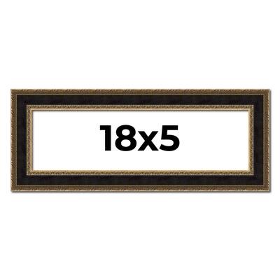 18x5 Frame Gold Antique Vintage Sold Wood Picture Frame | 1.75 Inch