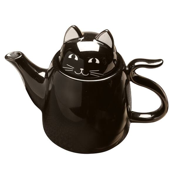 Shop 3 Piece Ceramic Black Cat Tea For Two Set Stackable Kitty