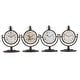 preview thumbnail 2 of 10, Black Metal Decorative Clock with Swing Stand (Set of 4)