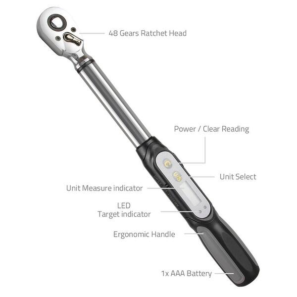 Shop Venzo Bicycle Digital Torque Wrench With Socket Set 3 85 Nm