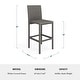 preview thumbnail 7 of 8, Martha Stewart 5-Piece Outdoor Rattan Wicker Patio Set with 4 Bar Stools, Bar Height Table - 19"W x 22.5"D x 46"H