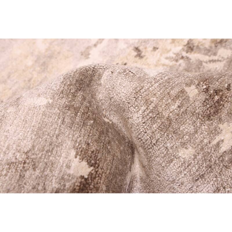 ECARPETGALLERY Hand-knotted Legacy Grey Silk Rug - 6'7 x 9'7