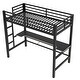 preview thumbnail 12 of 64, Metal Gaming Loft Bed Frame with LED Light USB Charge Station