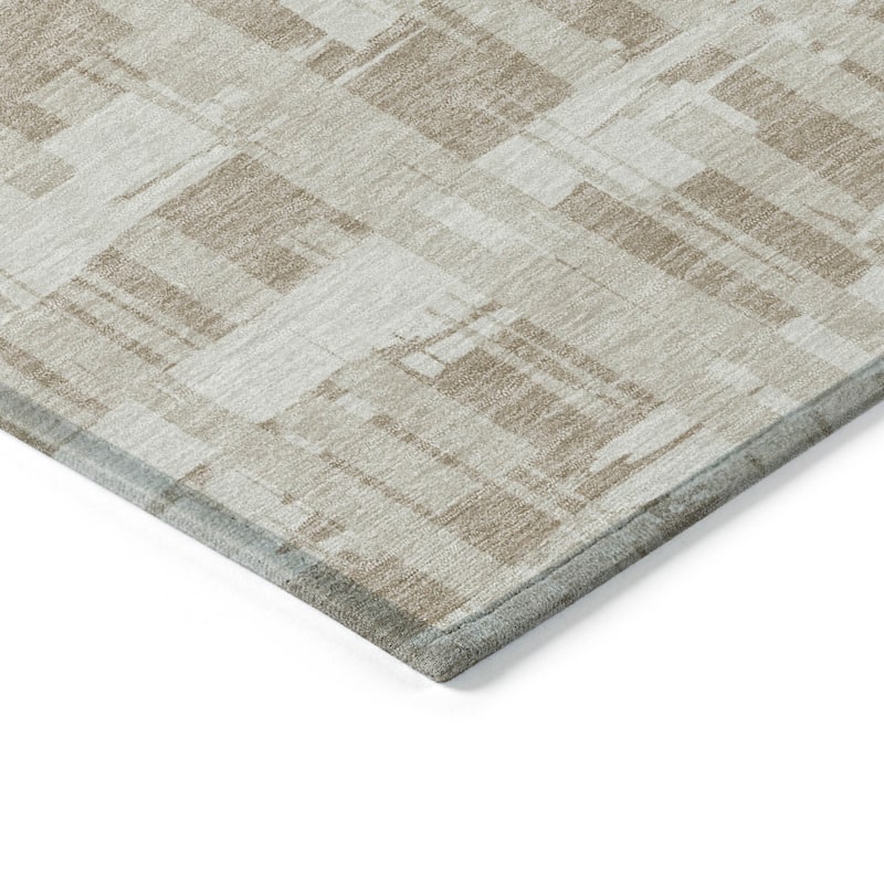 HomeRoots Striped Transitional Rectangle Outdoor Rug