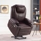 preview thumbnail 21 of 51, MCombo Large Power Lift Recliner Leather Chair with Massage, Heat, Cup Holders,Extended Footrest, Leather 7516