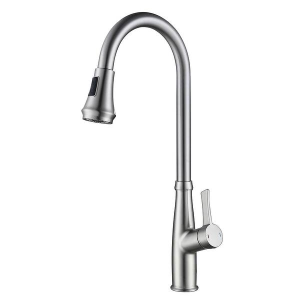 slide 2 of 9, Kitchen Faucet with Pull Down Sprayer Single Handle Kitchen Sink Faucets Modern One Hole Kitchen Faucets With Deck Plate
