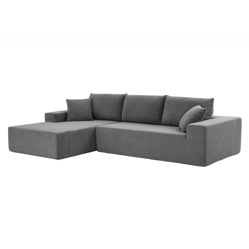 108.5" Modular L-Shaped 3-Seater Sofa with Reversible Chaise